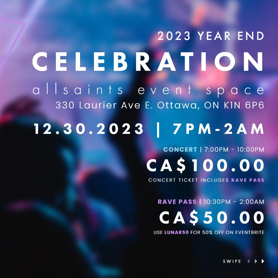 December 30 - 2023 Year End Celebration & Dance Party / 30 décembre - Célébration de fin d'année et soirée dansante 2023